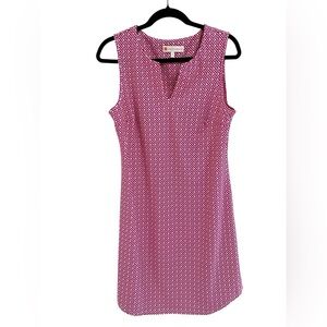 Jude Conally Womens Allison Pink Geometric Stretch Golf Pickleball Dress‎ Medium